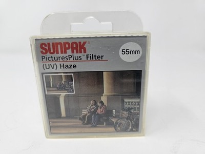 Sunpak Picture Plus 55mm (CPOL) Circular Polarizer & (UV) Haze Filters In Case