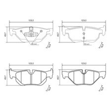 HUSCH Hinten Keramik Bremsbel�ge f�r BMW 3erCabrioletE93 125KW170PS	2007-2013/10