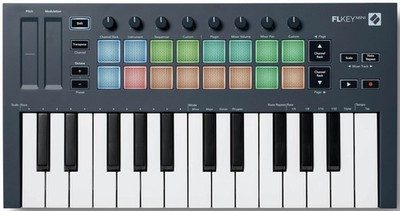 Novation FLkey Mini Master Keyboard 25 Tasten 16 RGB Pads FL Studio