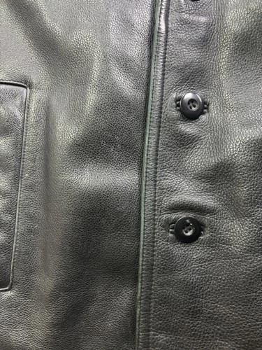 M Julian Coat Mens Small Black Leather Thinsulate Quilted Lined Button image 6
