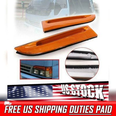 Front Head Lamp Light Marker Reflector Pair For Isuzu Truck Npr Nqr Elf 1993-05