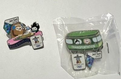 2010 Vancouver Winter Olympics Jet Set Sports Staff Pins Food and Bev and Transp