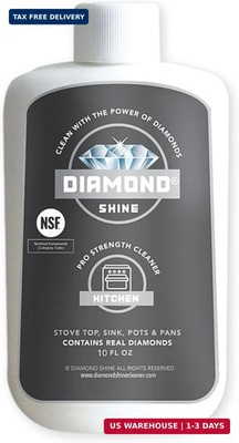 Diamond Shine Kitchen Cleaner, 10oz - NSF-Approved Diamond-Infused Formula for G