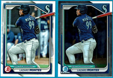 (2) 2024 LAZARO MONTES BOWMAN PROSPECTS ROOKIE CARDS CHROME-BASE MARINERS