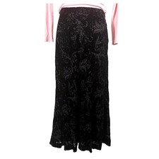 Vintage 90s Lauren Ralph Lauren Velvet Burnout Baroque Skirt Womens 8 Petite