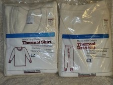 Vintage Montgomery Ward Men  s Thermal Underwear Set Top  Bottom New Sealed