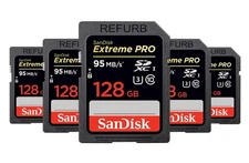 LOT 5x SanDisk 128GB Extreme PRO SD 128G SDXC Memory Card Class 10 4K 95MB/s