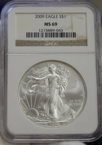 2009  US Silver Eagle $1 NGC MS69