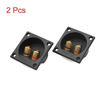 2Pcs Audio Speaker Spring Binding Post Double Terminal Connector Board for Car