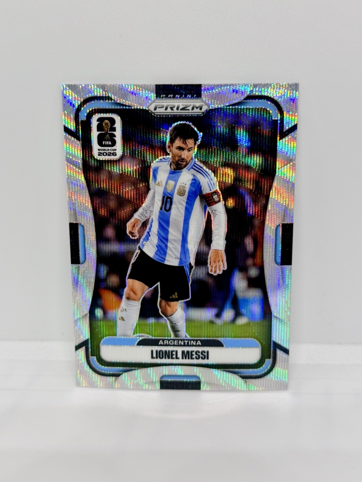 LIONEL MESSI 2026 Prizm FIFA World Cup World Cup Silver Wave Argentina #10