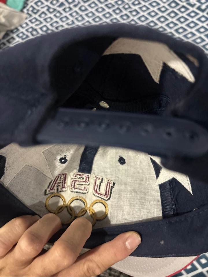 Chapéu Snapback Vintage Champion Olympics 1996 Atlanta Team EUA Estrelas Colorblock - Imagem 3 de 4