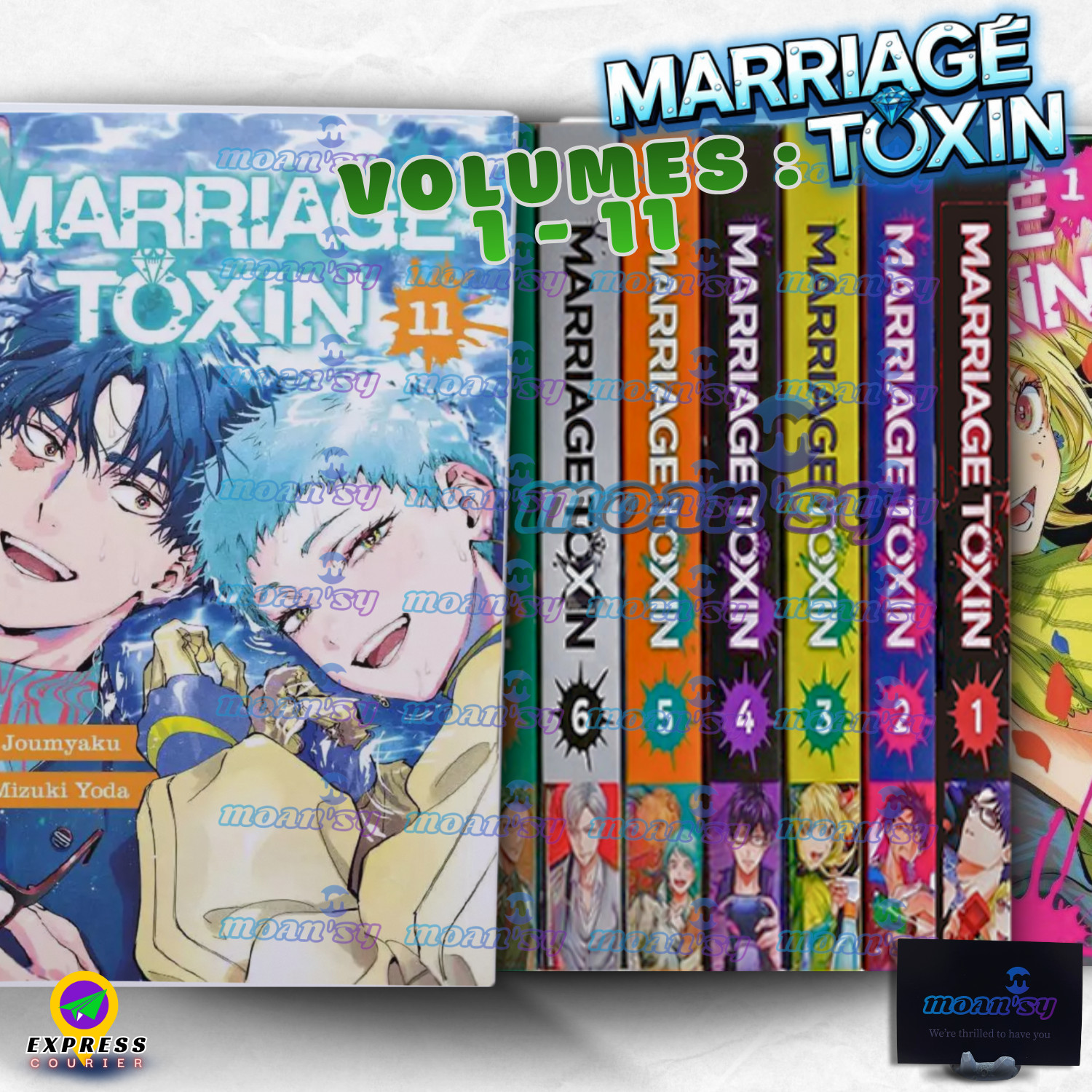 Lote de libros de acción de asesinos Marriage Toxin manga vol 1-11 inglés