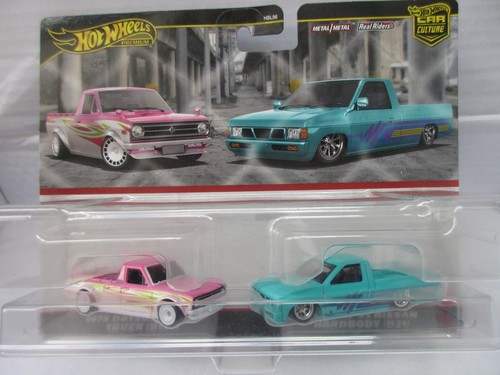 Hot Wheels Premium 1975 Datsun Sunny & Custom 93 Nissan Hardbody New & Sealed