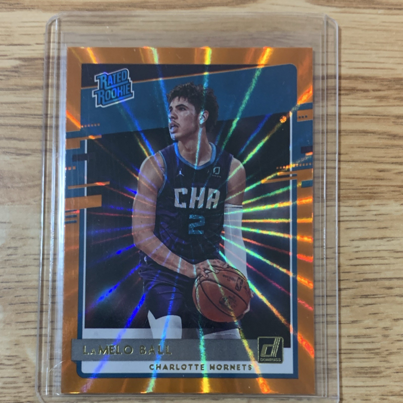 2020-21 Panini Donruss - LaMelo Ball #202 Rated Rookie Orange Laser