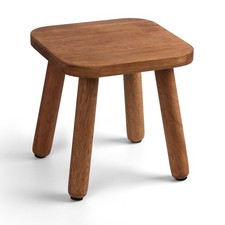 Small Wooden Step Stool 9.3" 300lbs,No-Tools Assembly,Non-Slip