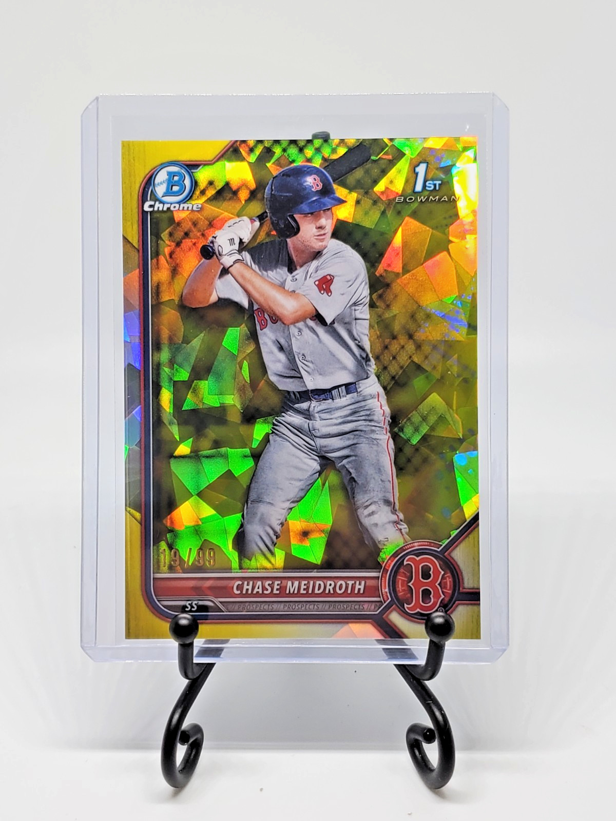 Chase Meidroth 2022 Bowman Draft Sapphire Prospects #BDC92 Yellow Ref. #/99