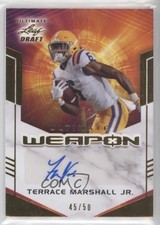 2021 Leaf Ultimate Draft Weapon Gold 45/50 Terrace Marshall Jr #UW-TMJ Auto 0g7w