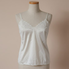 Vintage Vanity Fair Lace Camisole  1960s USA Made Nylon Slip Top Size 34