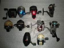 ASIS Vintage Lot of 10 Fishing Reels Zebco Abu Garcia Shakespeare Daiwa MA15G