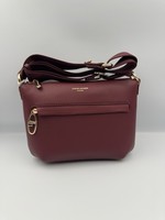 Women's Deep Burgundy Small Crossbody Handbag- David Jones Shoulder Ladies Bags