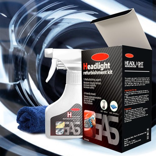 Automotive Head-lamp Restoration Fluid Kit Headlight Polishing Cleaner 3 Box - Picture 3 of 18