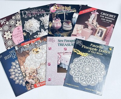 Crochet Stitch Pattern Booklets Lot of Eight Designs Tutorials Pineapple