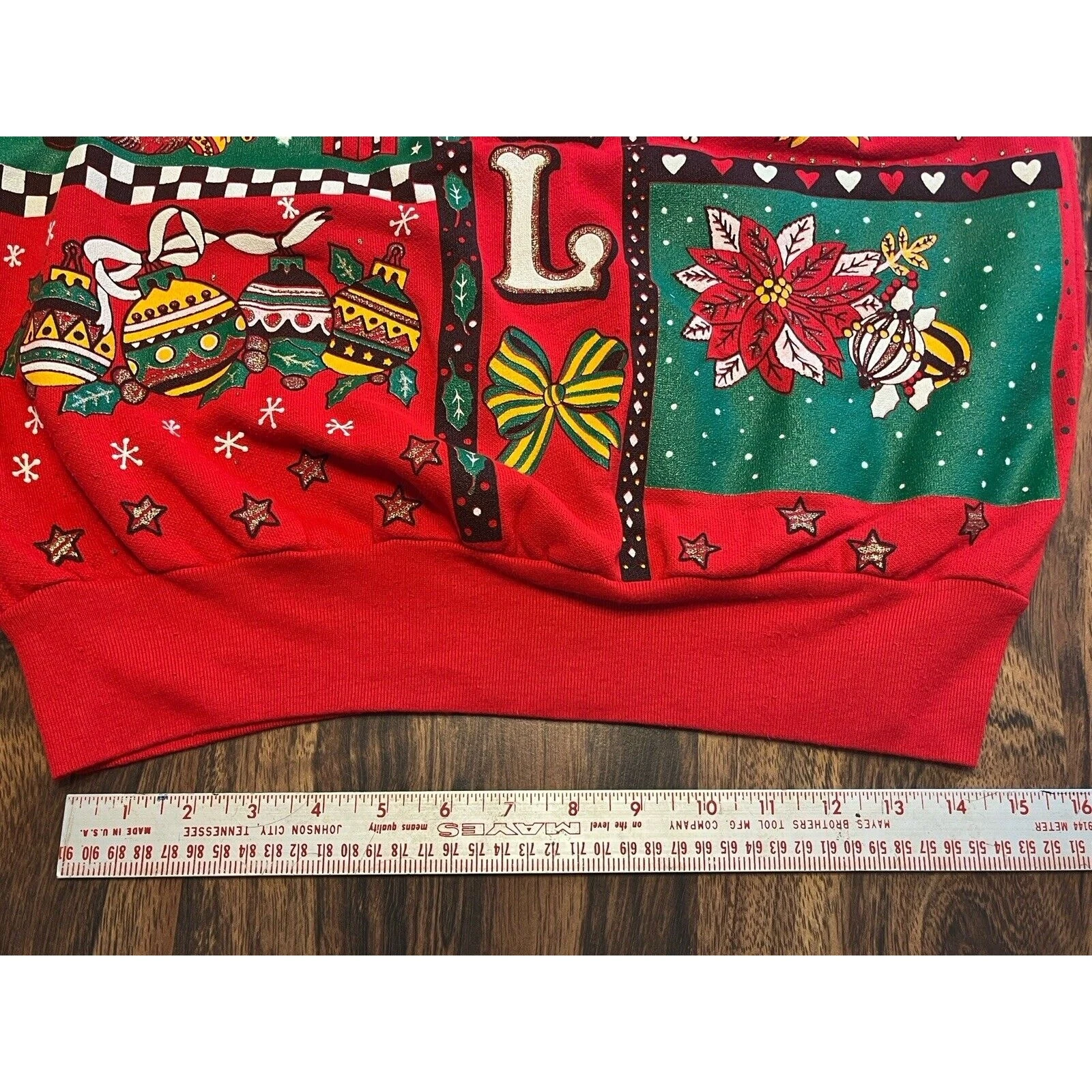 Vtg Nutcracker Red Sweatshirt Womens Sz M Ugly Christmas Sweater Holiday