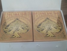 Case Of 6 Bicycle Gold Dragon Foil Premium Playing Cards - New/Sealed!