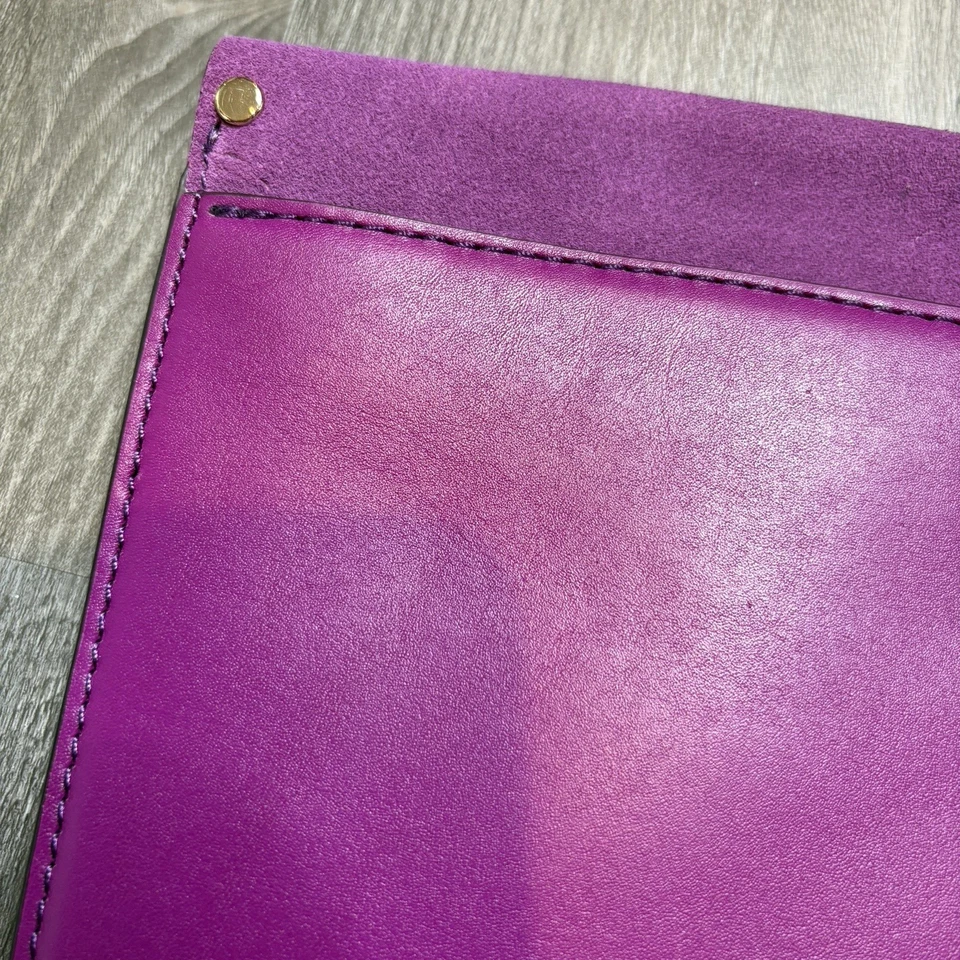 Bolso sin asas Rebecca Minkoff para mujer púrpura gamuza con tachuelas sobre noche glamour Foto 3 de 4