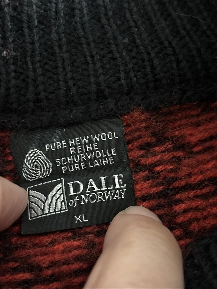 Vtg 90s Dale of Norway 100% wool Geometric Knit Sweater Sz XL Ski Lodge Nordic - Image 3 of 4