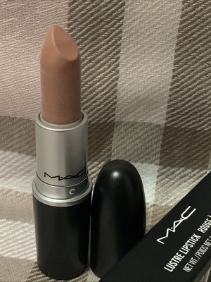 MAC LUSTRE Lippenstift Rouge A Levres High Tea Light Brown Nude Satin Discontinued