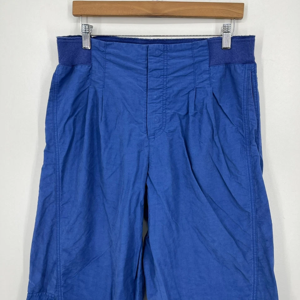 FP Movement Cargo Pants Women's Size L Blue Baggy Pockets Free People Wide Leg - Image 2 of 4