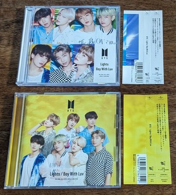 Used Set of 2 BTS Lights/Boys With Luv Japanese Version CD (with Obi)