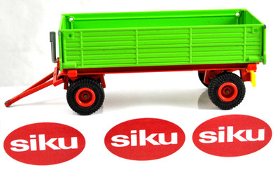 1:32 Siku Farm 2551 grün Transportanhänger mit Seitenkipp Action 4 Traktoren sehr guter Zustand