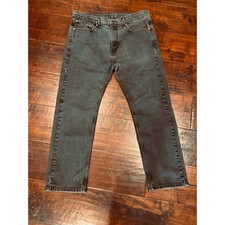 Levis 506 Standard Straight Leg Jeans Mens 38x30 Charcoal Gray Denim Pants