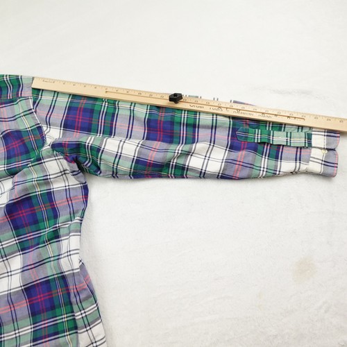 Ralph Lauren Shirt Mens 2XL Blue Green Plaid Long Sleeve Classic Oxford Polo - Picture 10 of 10