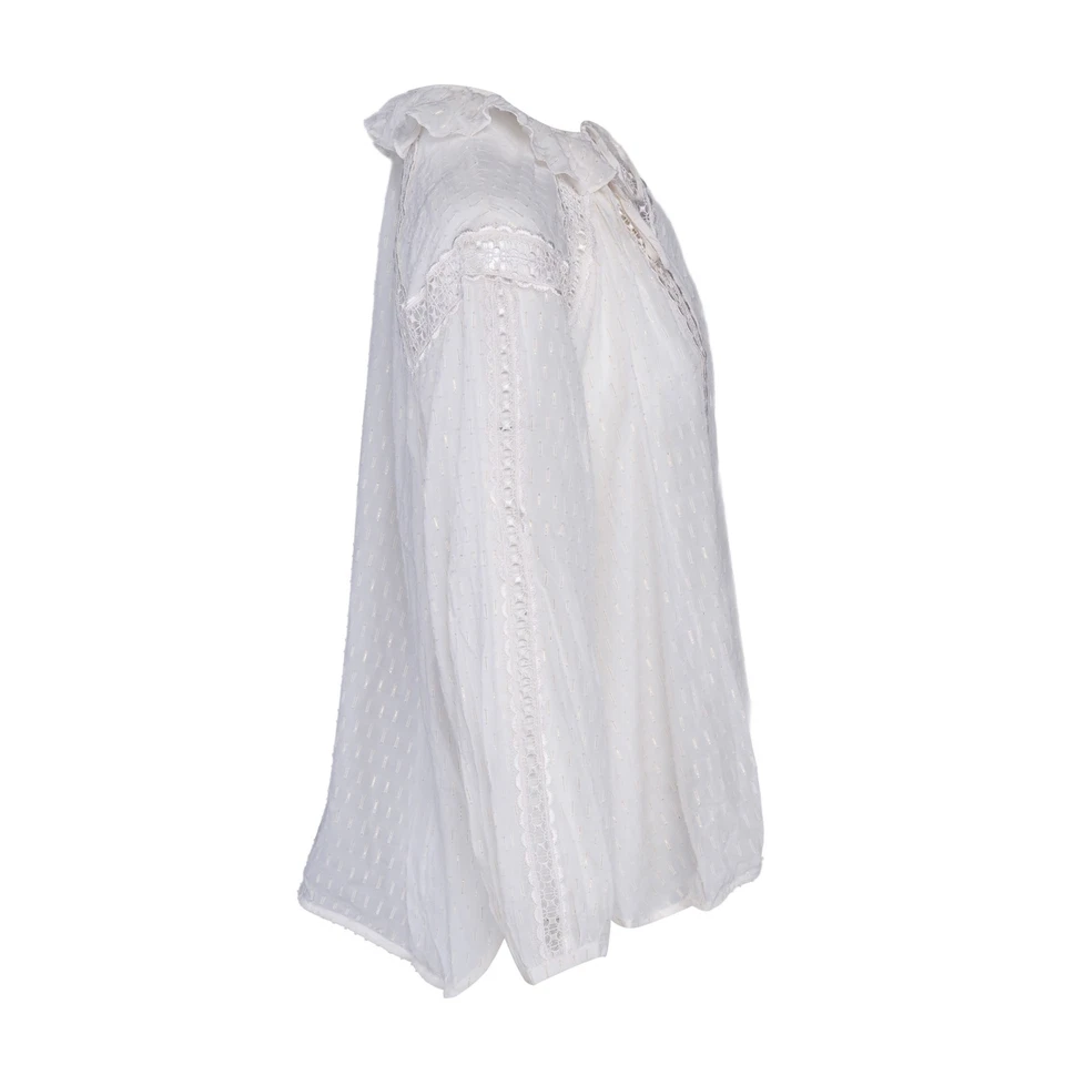 Sandro Paris Women's Blouse Size 3 / L Silk Blend E11780E - Image 3 of 4