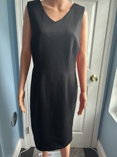 NWT Tahari Dress Women's Size 14 Black Sleeveless Knee Length