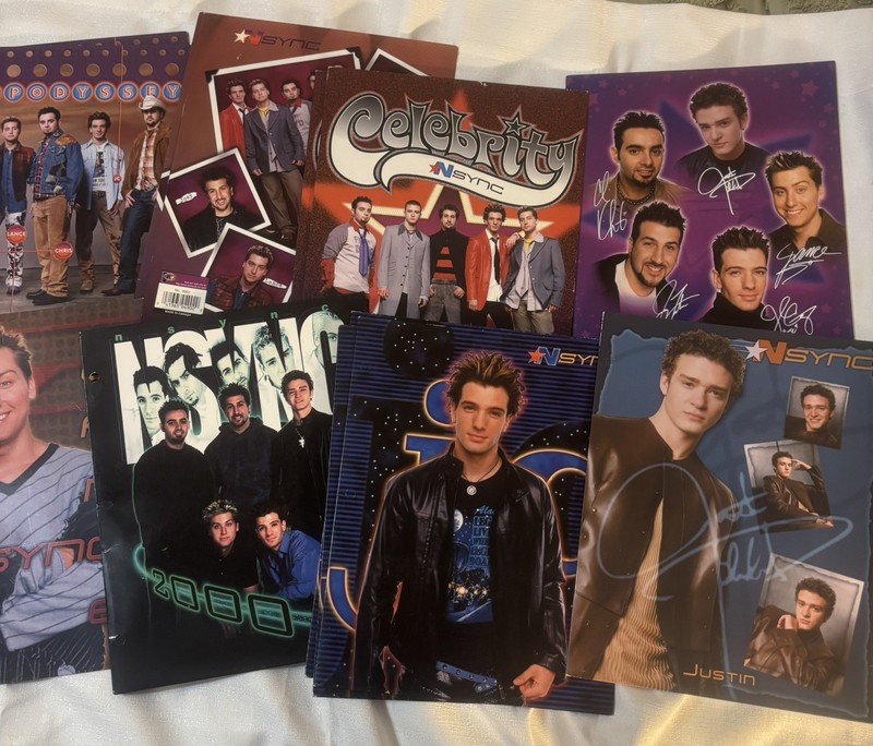 Vintage NSYNC 2 Pocket Folders Back to School  (Set of 13, 8 styles)
