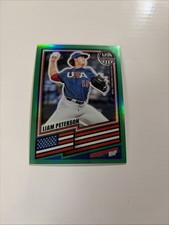 2026 Panini Stars & Stripes Prizm Green #38 Liam Peterson
