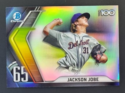 2022 Bowman - Chrome Bowman Scouts Top 100 Jackson Jobe #BTP-65 (RC)