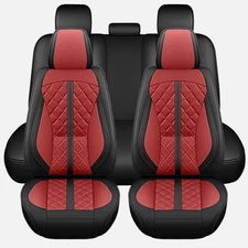 Universal Leather Car 5Seat Cover Set 5-Seats Front/Rear Cushion Protector