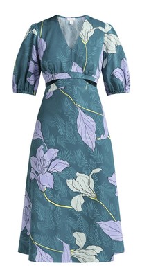 Sofia Vergara Women's Plus Satin Jacquard Dress, Mid Calf Length, NWT