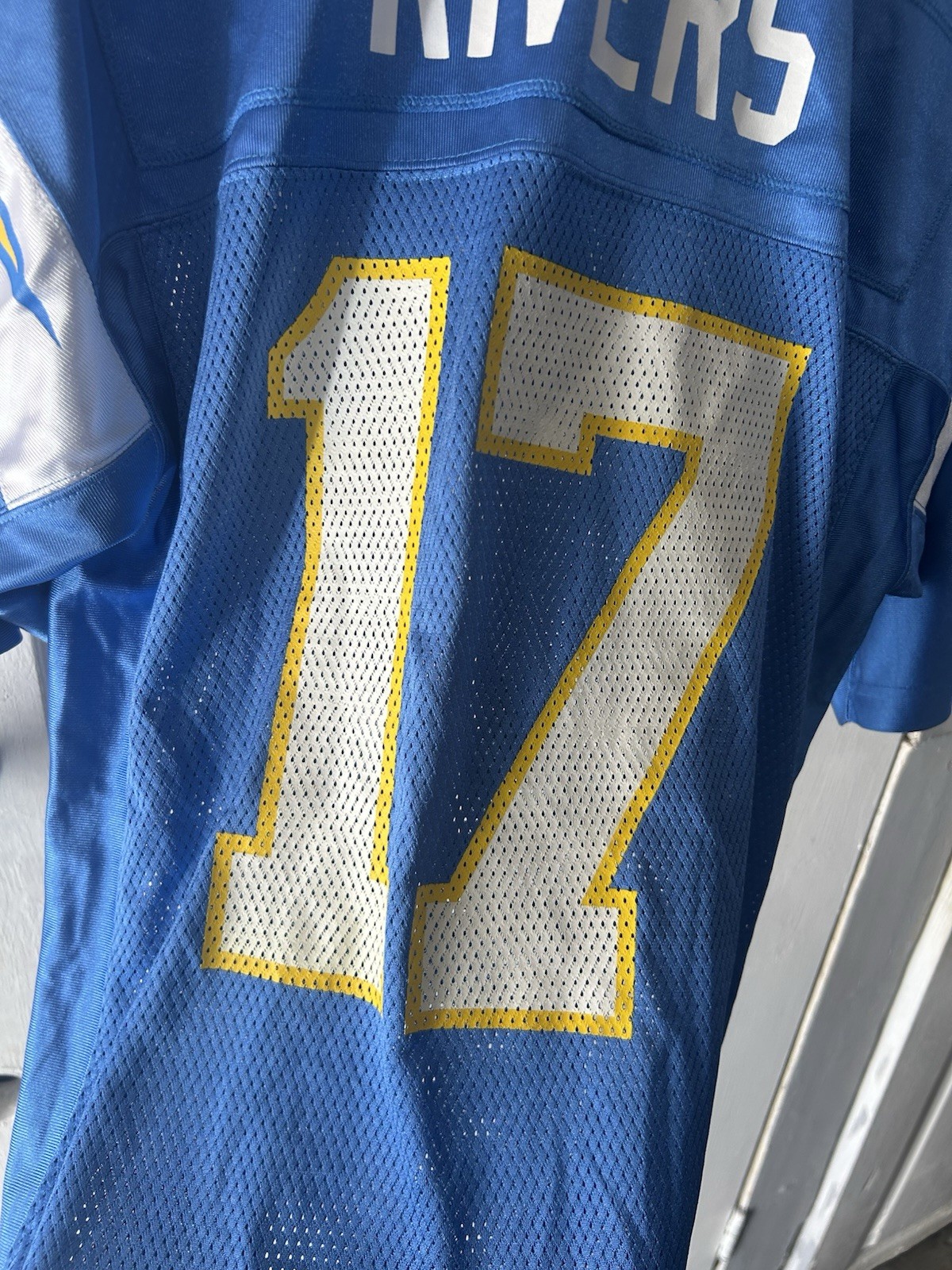 Blue Jersey Chargers San Diego Philip Rivers #17 Reebok Size Medium NFL On Field thumbnail 13