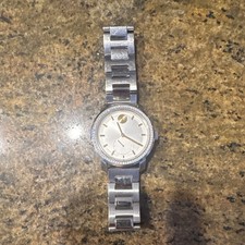 Movado Bold Women s 30mm Silver Dial SS Bracelet Fixed Diamond Bezel
