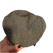 Brixton Hooligan Snap Cap Sz Large Grey/Black Herringbone Newsboy Hat 7 1/2 NEW