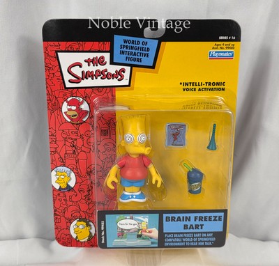 2004 The Simpsons - Brain Freeze Bart - Playmates Interactive - 4'' Tall - B2