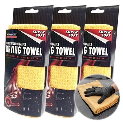 #ad WAFFLE MICROFIBRE DRYING TOWEL WATER WIZARD MAGNET DRYING VALETING CLOTH *3* GBP 15.95