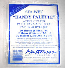 Masterson Sta-Wet Stay Wet Handy Palette Acrylic Paper 8.5" x 7" 30 Sheets