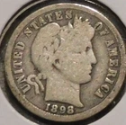 Silver Dime - Barber - 1898-O [203]
